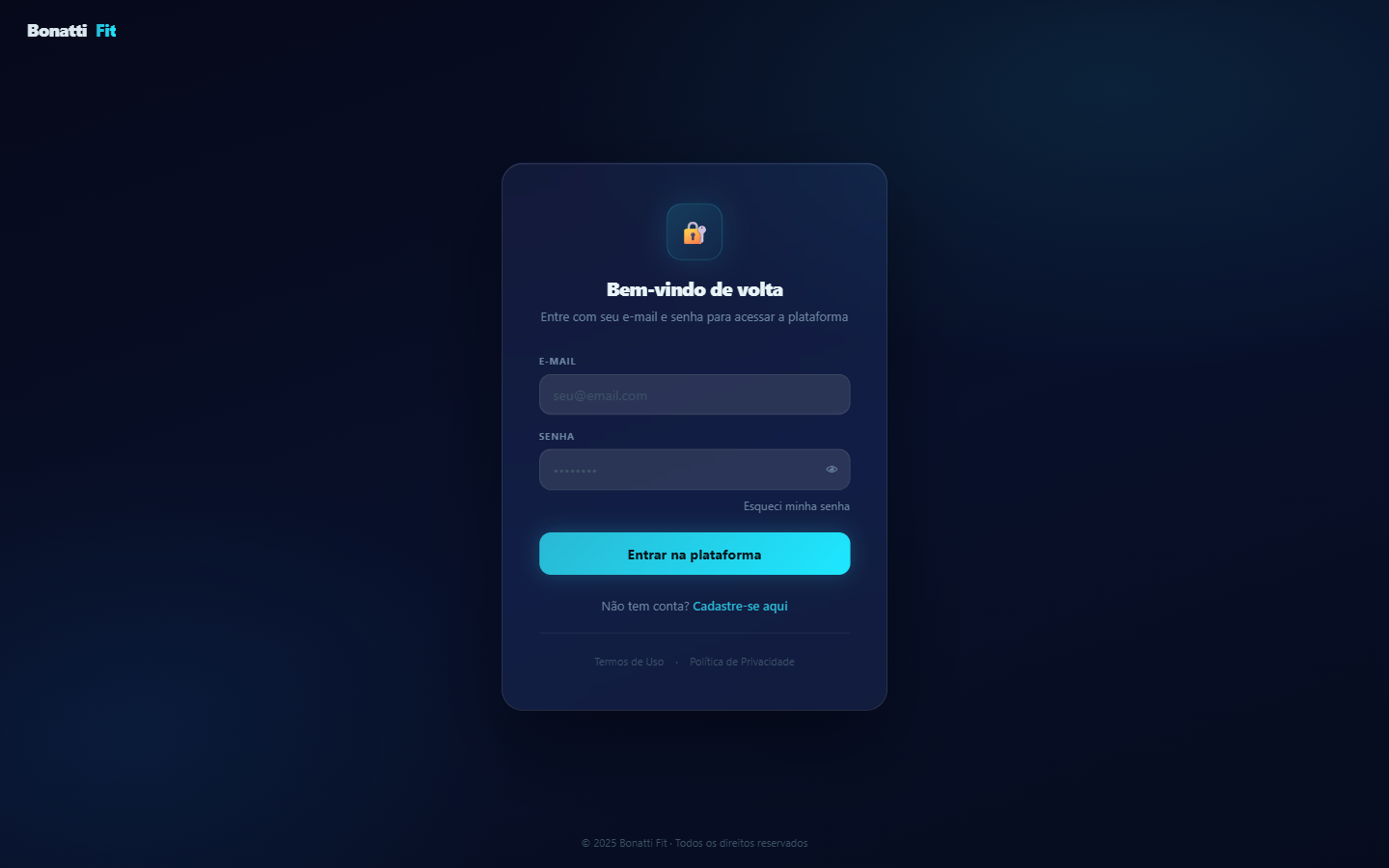 Tela de login